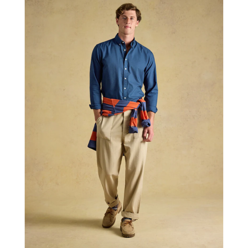 Joules Men's Oxford Classic Fit Cotton Shirt - Navy-3