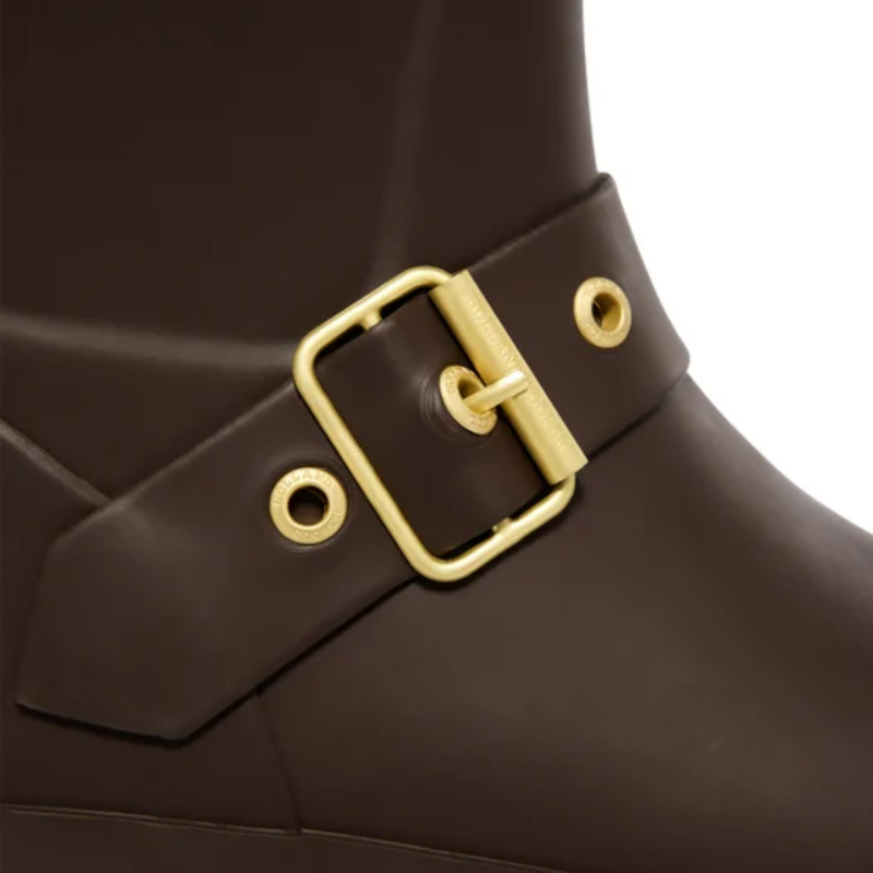 Holland Cooper Sherpa Lined Chelsea Wellington - Chocolate Matte Gold-3