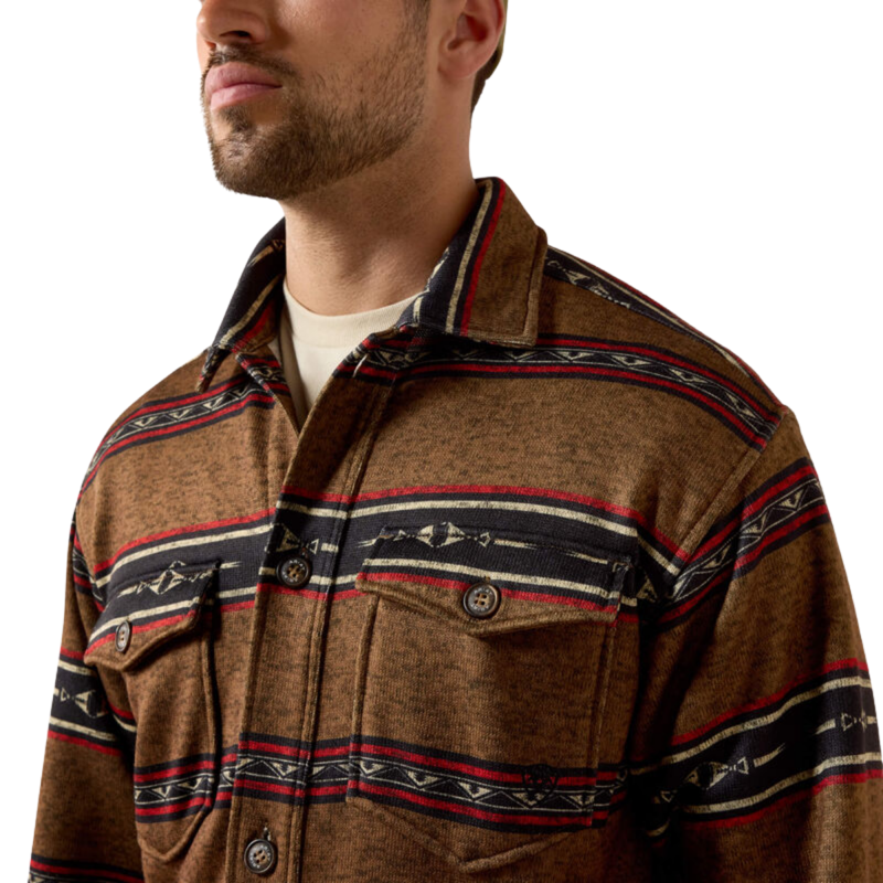 Ariat Men's Caldwell Printed Shirt Jacket - Toffee Serape-3