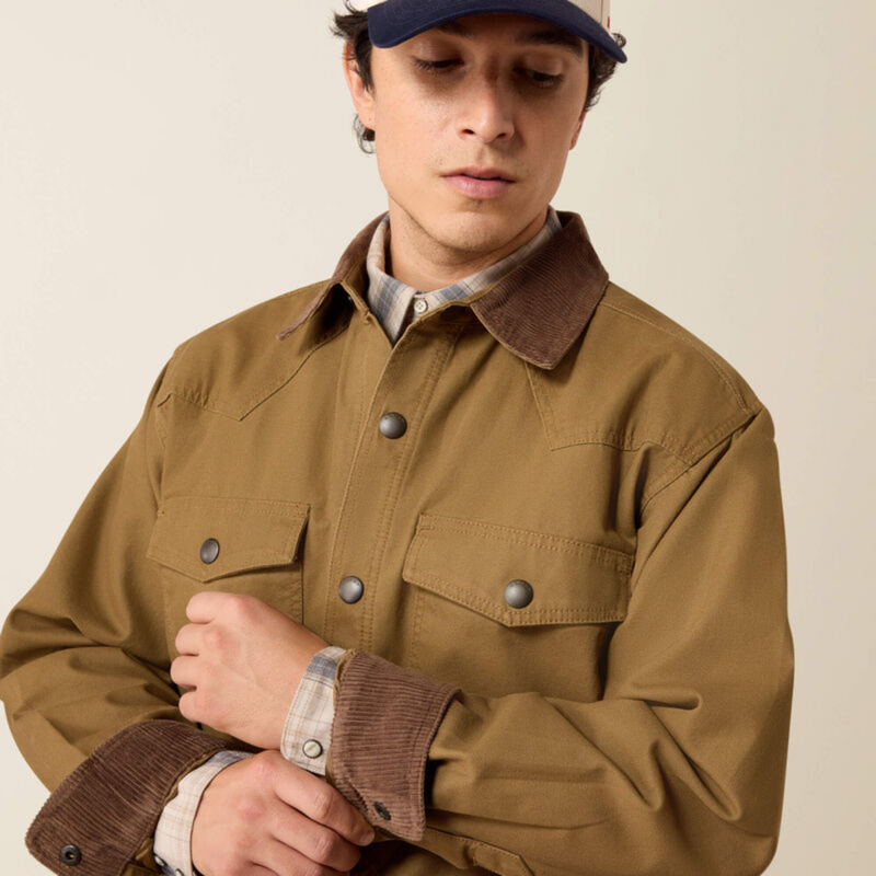 Ariat Men's Retro Canvas Shirt Jacket - Kangaroo-3