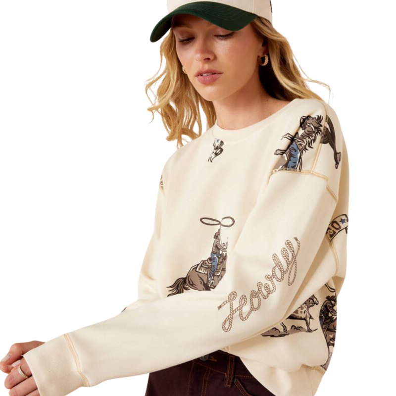 Ariat Women's Rancher Sweatshirt - Parchment-4