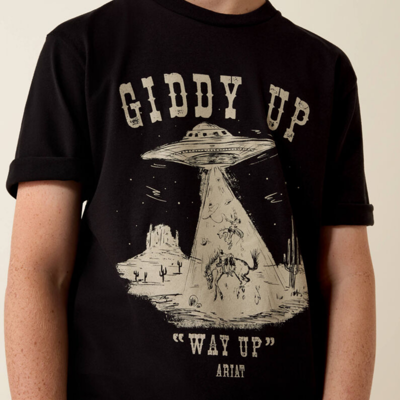 Ariat Youth Cowboy Way Up T-Shirt - Black-3