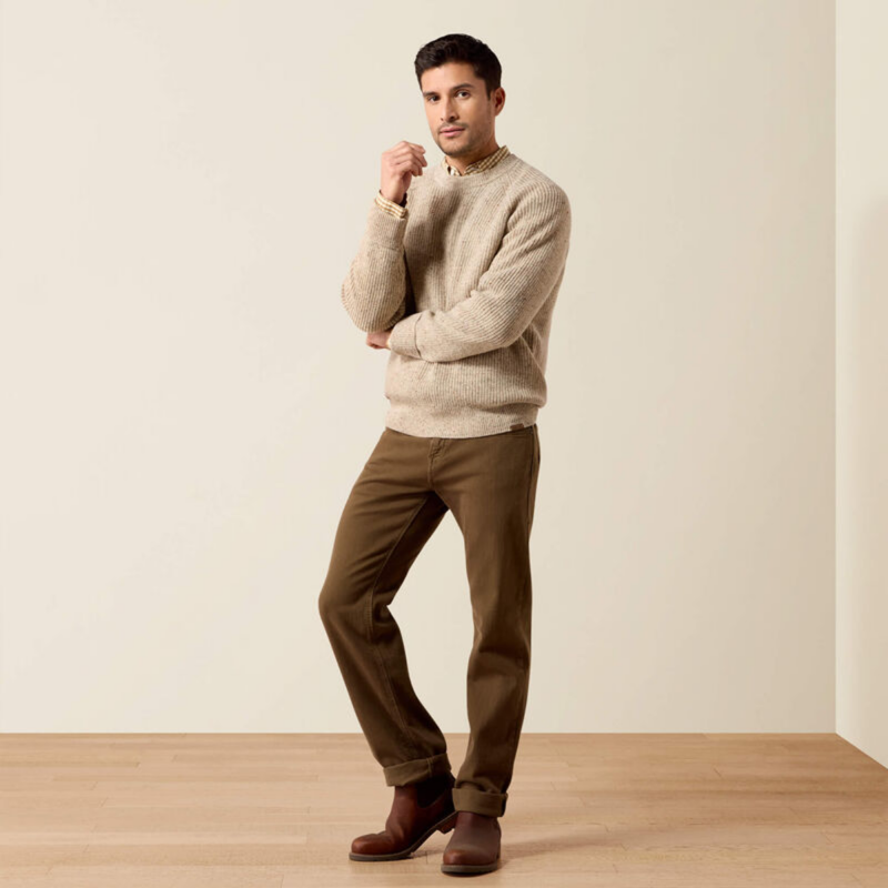 Ariat Men's Heddon Sweater - Oatmeal Heather-2