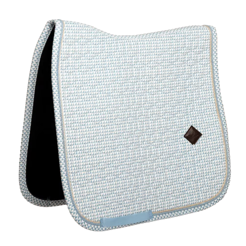 Kentucky Velvet Flags Printing Dressage Saddlepad - Light Blue-3