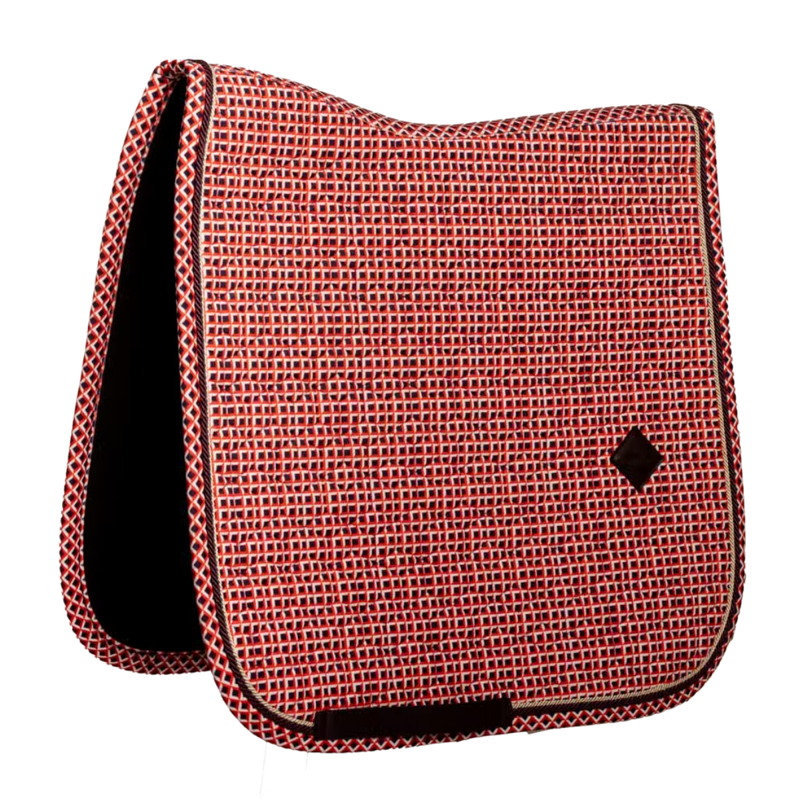 Kentucky Velvet Check Printing Dressage Saddlepad - Purple-3