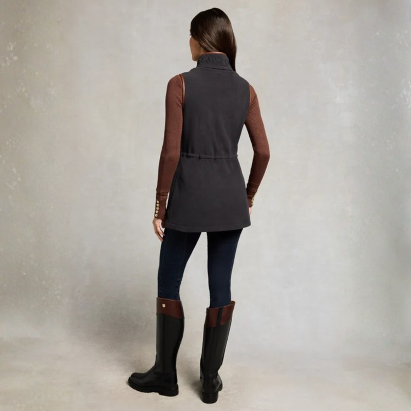 Holland Cooper Country Longline Fleece Gilet - Ink Navy-3