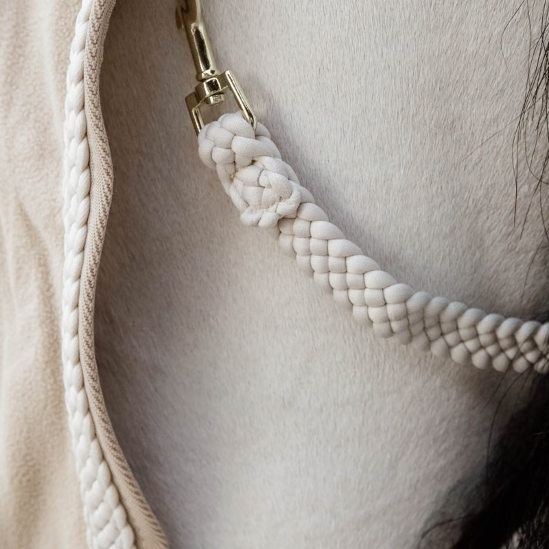 Kentucky Plaited Rope Fleece Rug - Beige-3