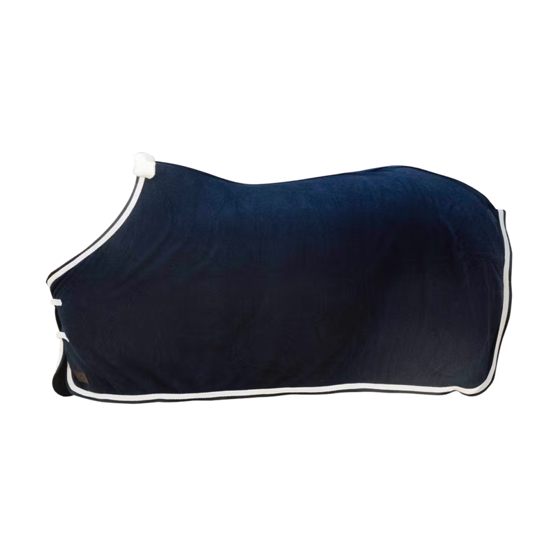 Kentucky Plaited Rope Fleece Rug - Navy-3