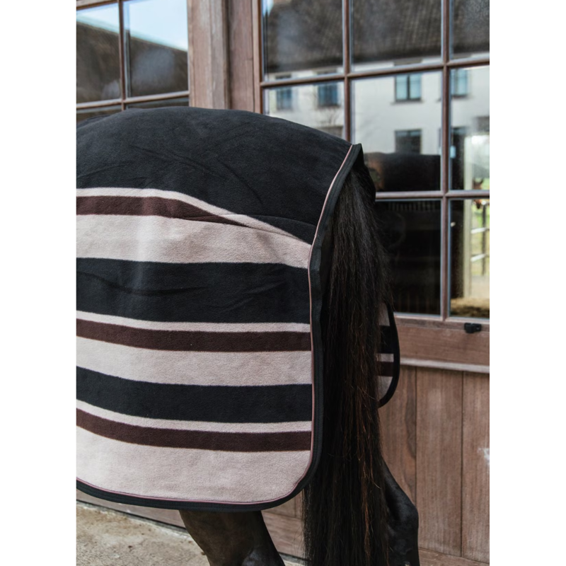 Kentucky Heavy Stripes Fleece Rug - Brown/Beige-3