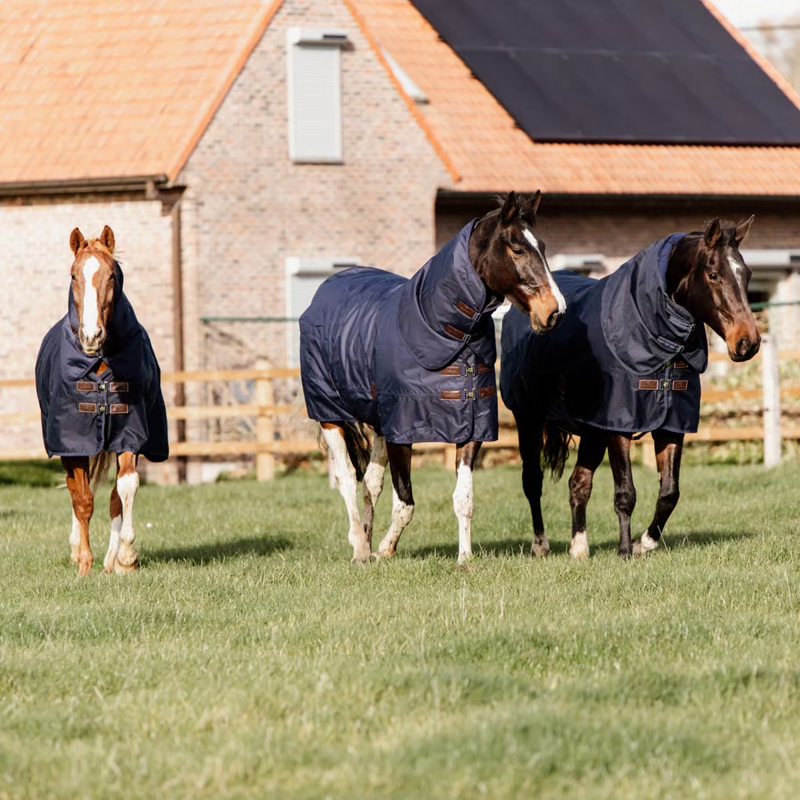 Kentucky Quick Dry Fleece Lined All Weather 0g Turnout Rug - Navy-3