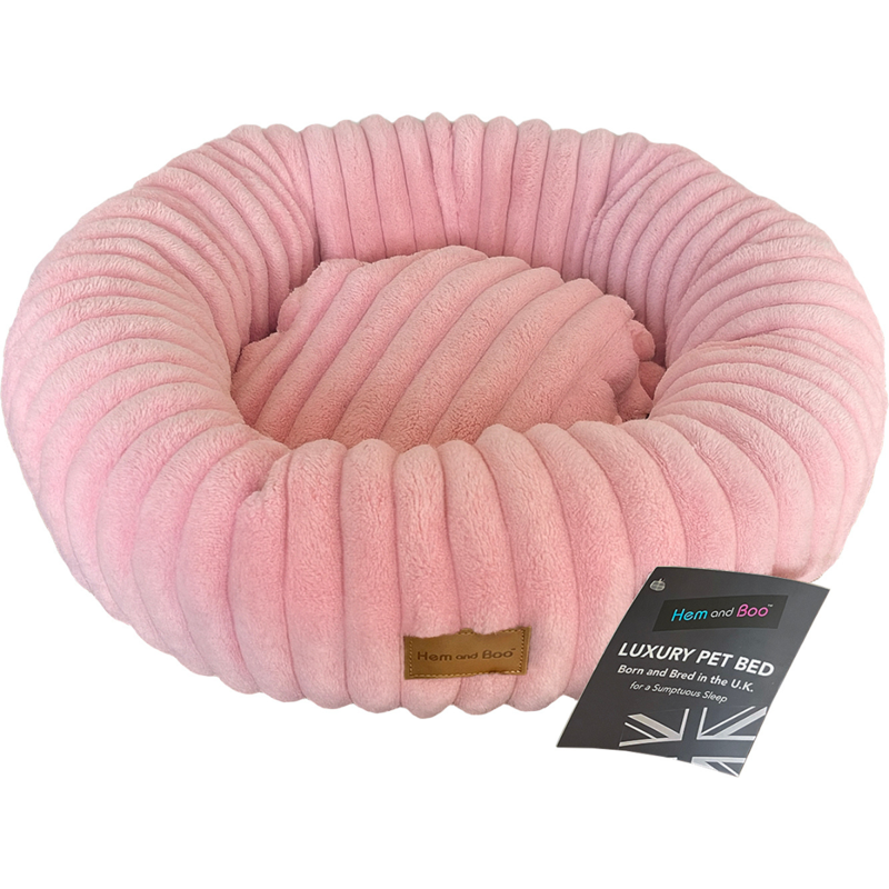 Hem and Boo Luxury Super soft Plush Round Bed 50cm - Assorted-3