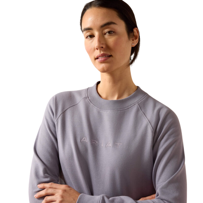 Ariat Women's Martine Sweatshirt - Quicksilver-2