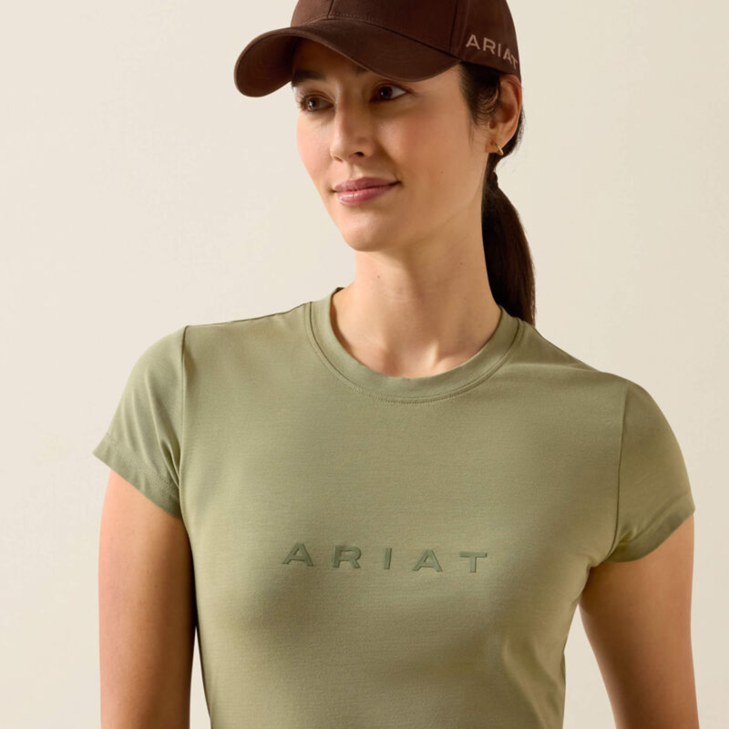 Ariat Women's The Logo T-Shirt - Oil Green-3