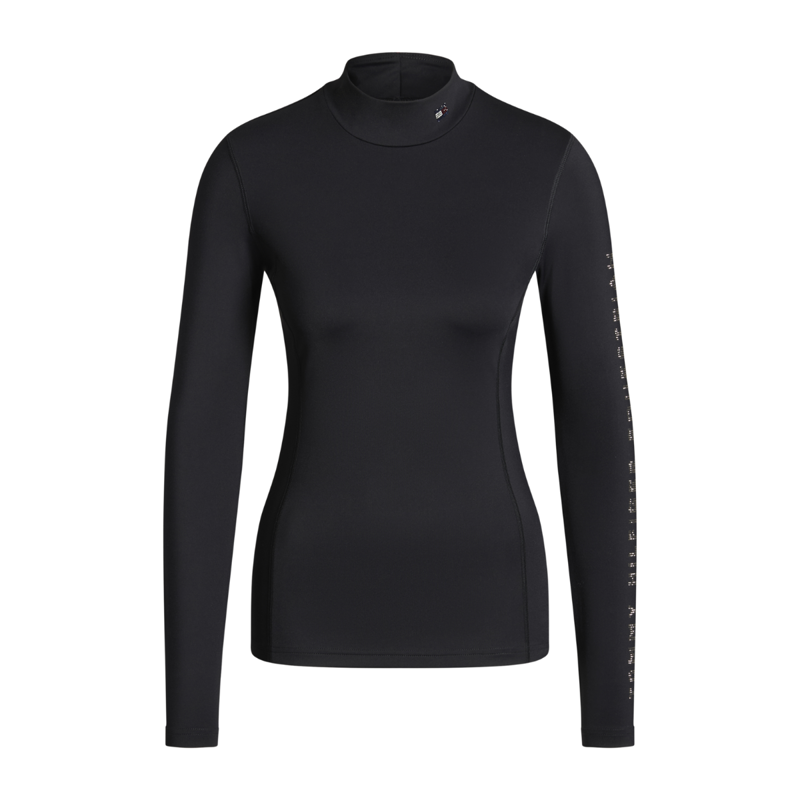 Tommy Hilfiger Amelie Women's Rhinestone High Neck Base layer - Black-3