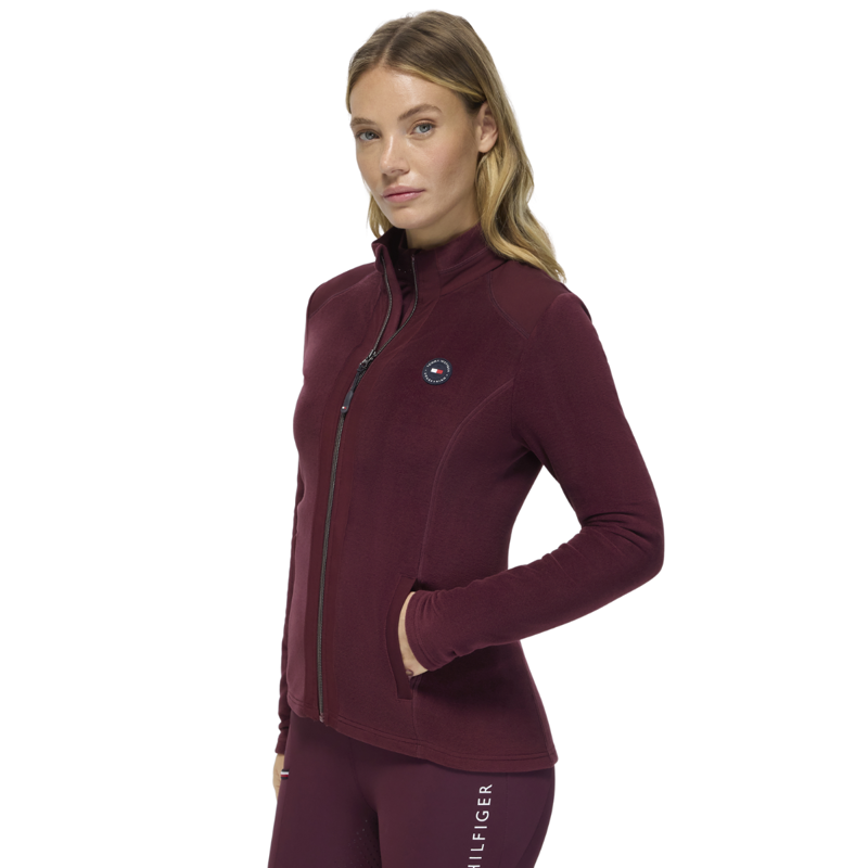 Tommy Hilfiger Elmonte Women's Fleece Jacket - Deep Burgundy-2