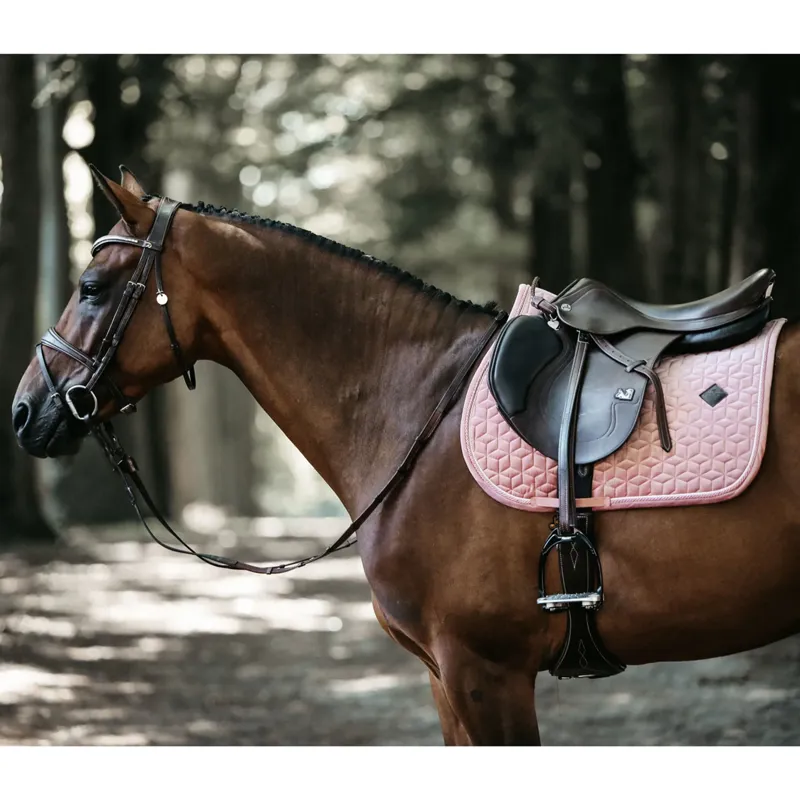 Kentucky Velvet Jumping Saddlepad - Old Rose-4