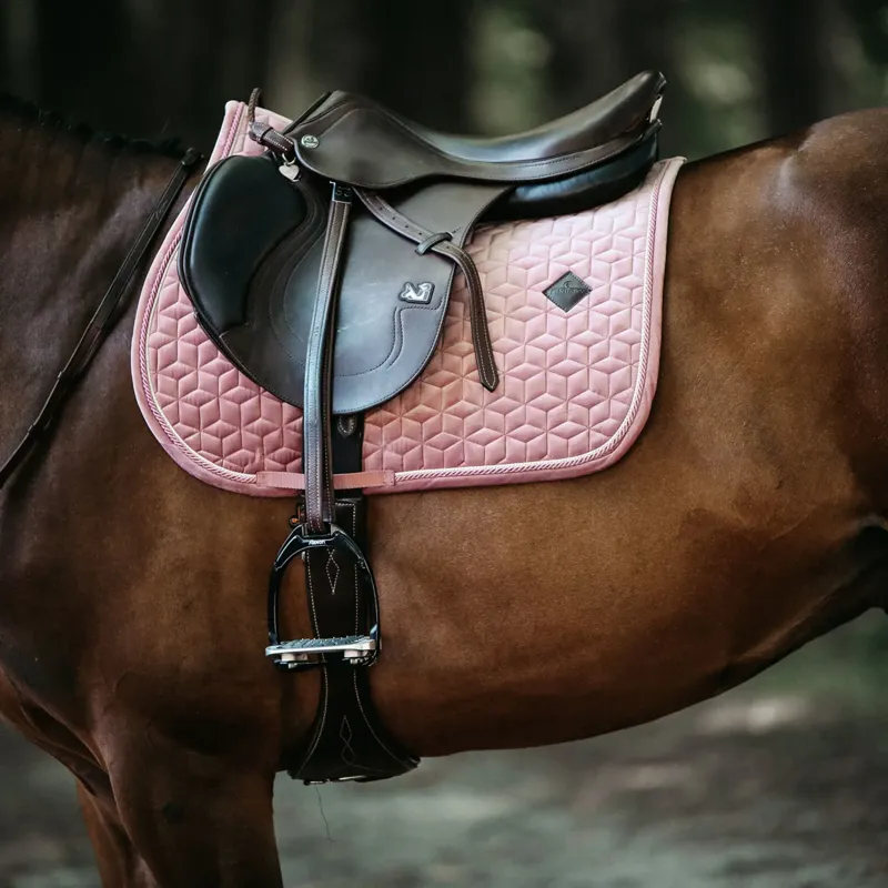 Kentucky Velvet Jumping Saddlepad - Old Rose-3
