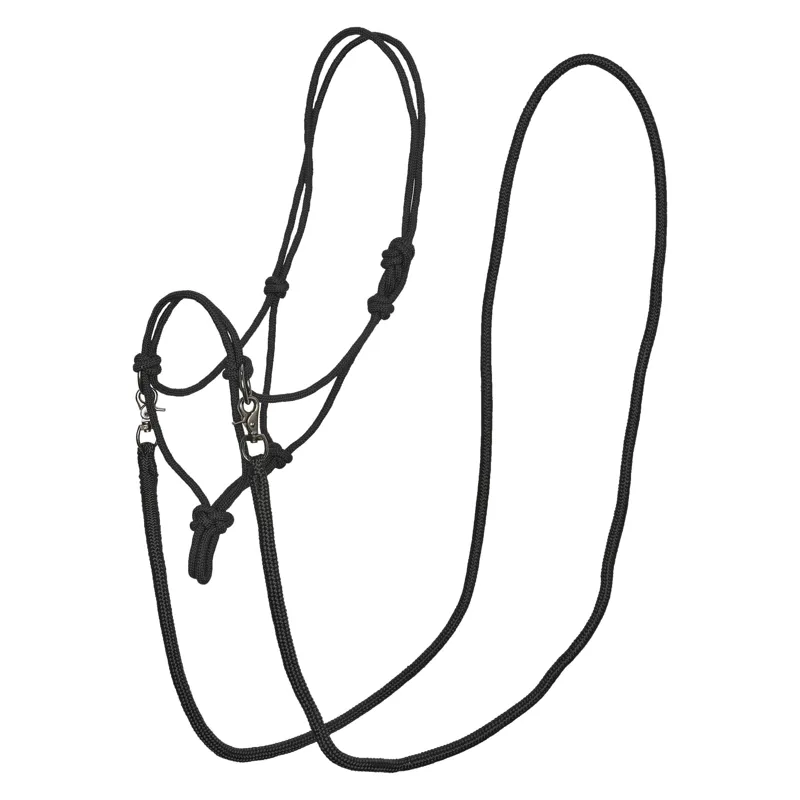 Imperial Riding Free Ride Rope Headcollar - Black