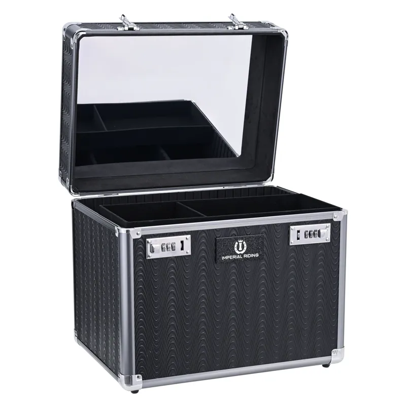 Imperial Riding IRHShiny Grooming Box - Grey/Black-1