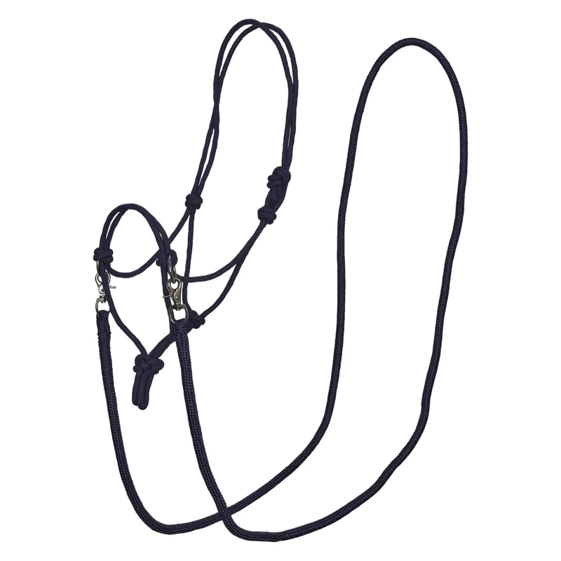 Imperial Riding Free Ride Rope Headcollar - Navy