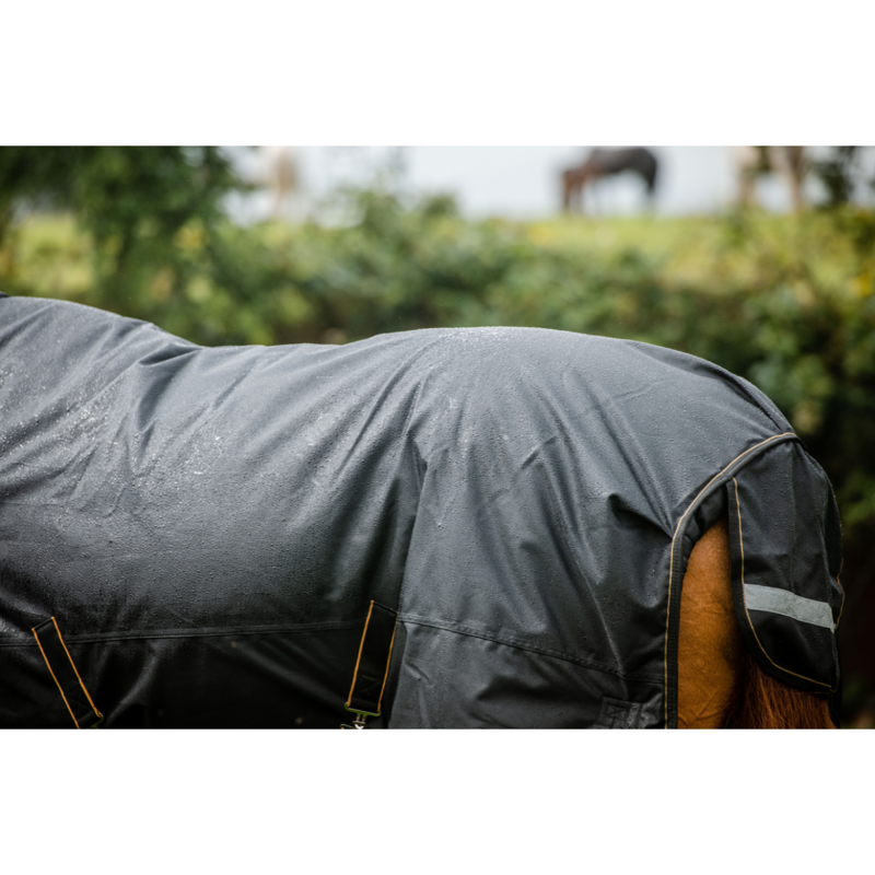 Mackey Lugnaquilla Half Neck Heavyweight Turnout Rug - Black/Gold-8