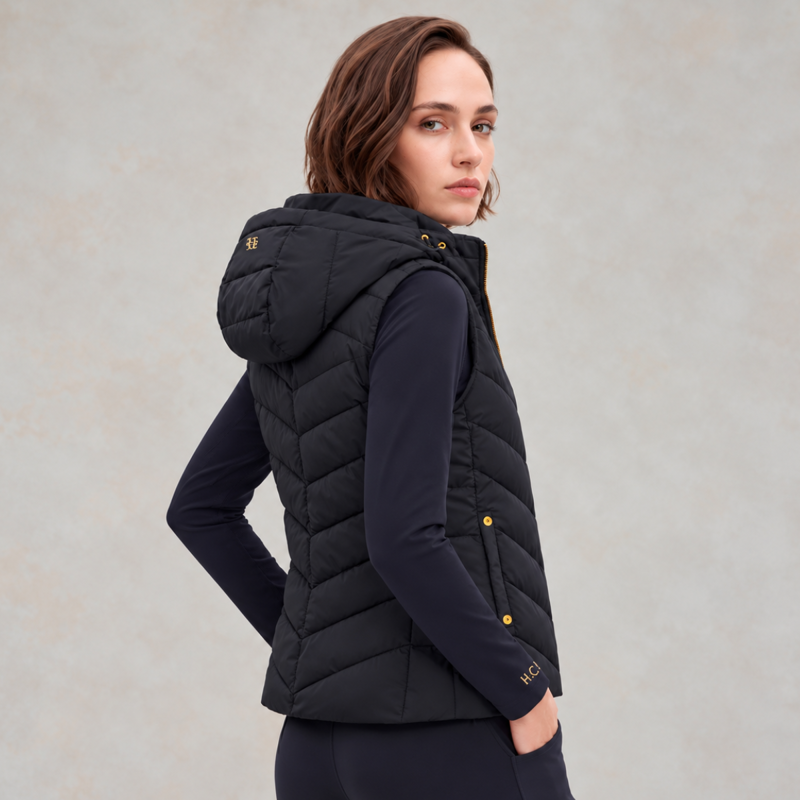 Holland Cooper Cranborne Puffer Gilet - Ink Navy-1