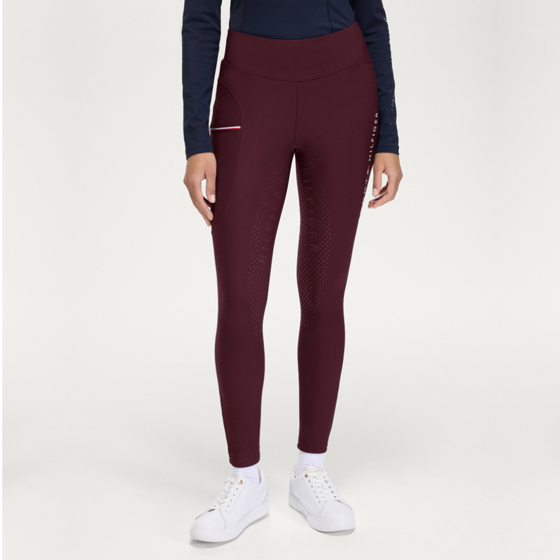 Tommy Hilfiger Women's Elmira Winter Full Grip Leggings - Deep Burgundy