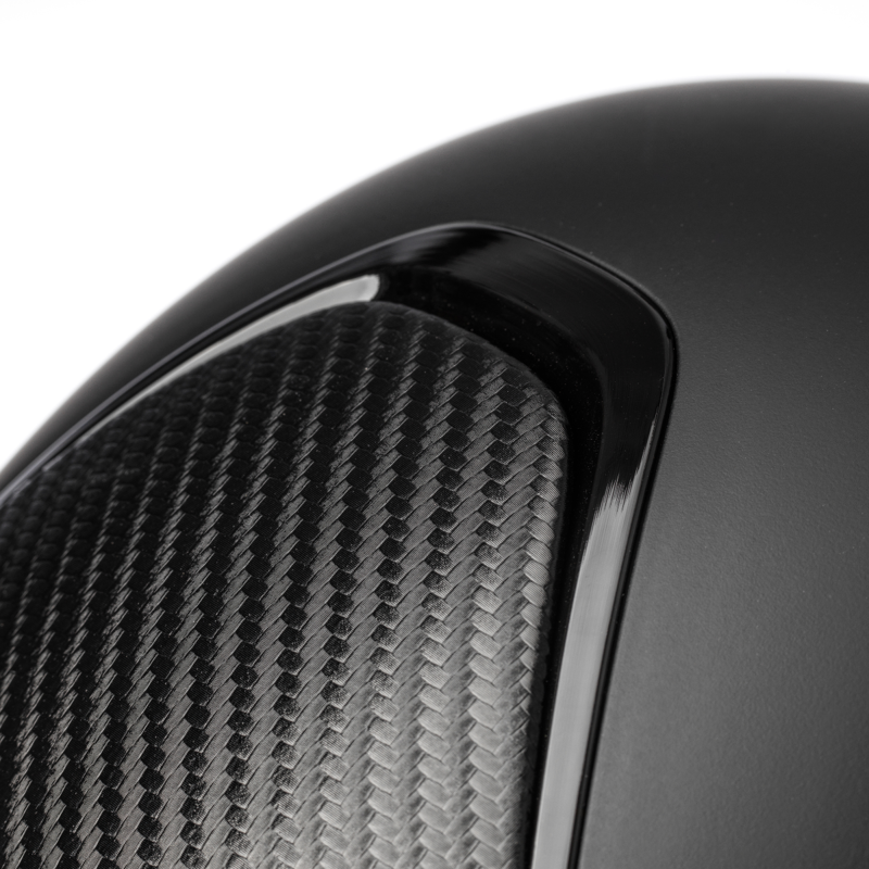 Charles Owen Hyda Carbon Riding Hat with MIPS - Black Matte/ Black Gloss-4
