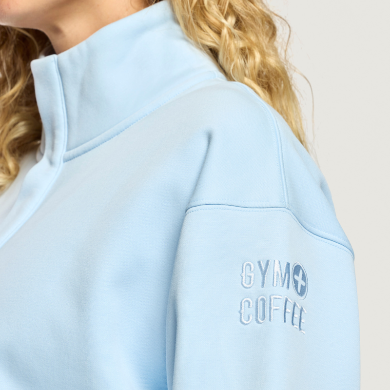 Gym + Coffee Women's Daily Snap Collar Sierra Sweatshirt - Glacial Blue-3