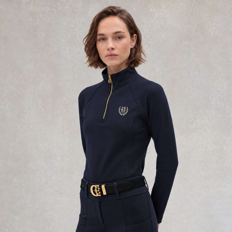 Holland Cooper Cranborne Long Sleeve Base Layer - Ink Navy