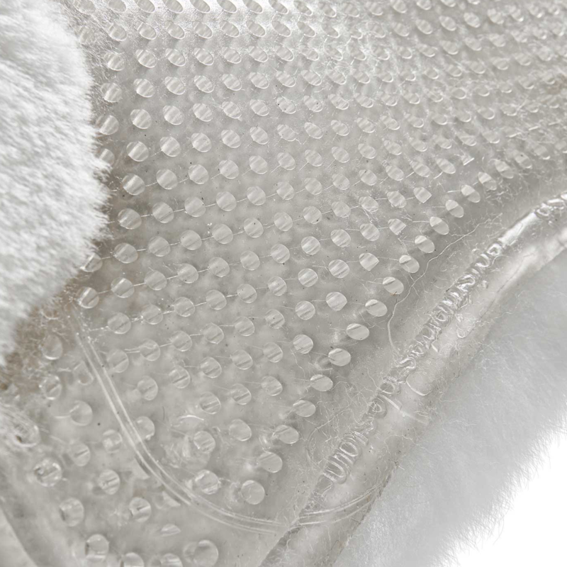 Acavallo Gel NS-S Classic-S full  Sheepskin flat Pad - White-4
