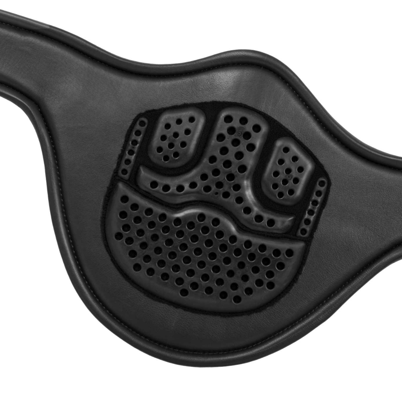 Acavallo Jumping Stud Guard Girth Leather and Gel - Black-4