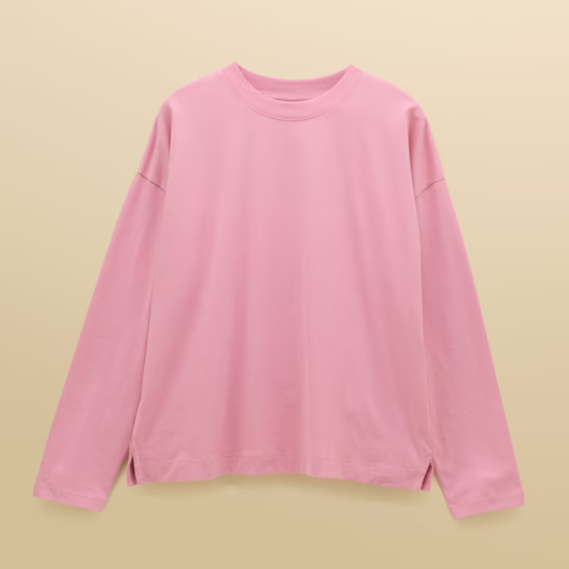 Joules Ladies Long Sleeve Pyjama Top - Pink-5