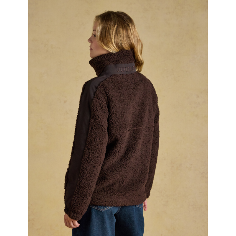 Joules Ladies Tilly Quarter Zip Fleece - Chocolate Brown-1