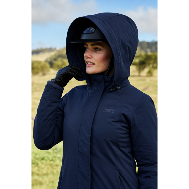 WeatherBeeta All Purpose Waterproof Insulated Longline Riding Jacket - Navy-4