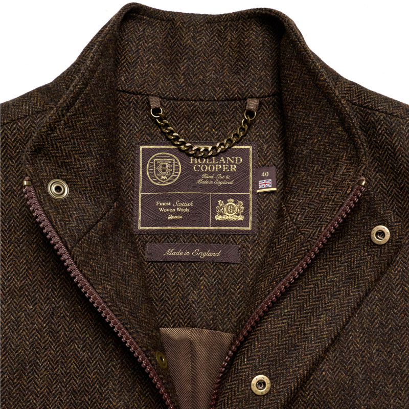 Holland Cooper Men's Country Classic Tweed Gilet - Chocolate Herringbone-5