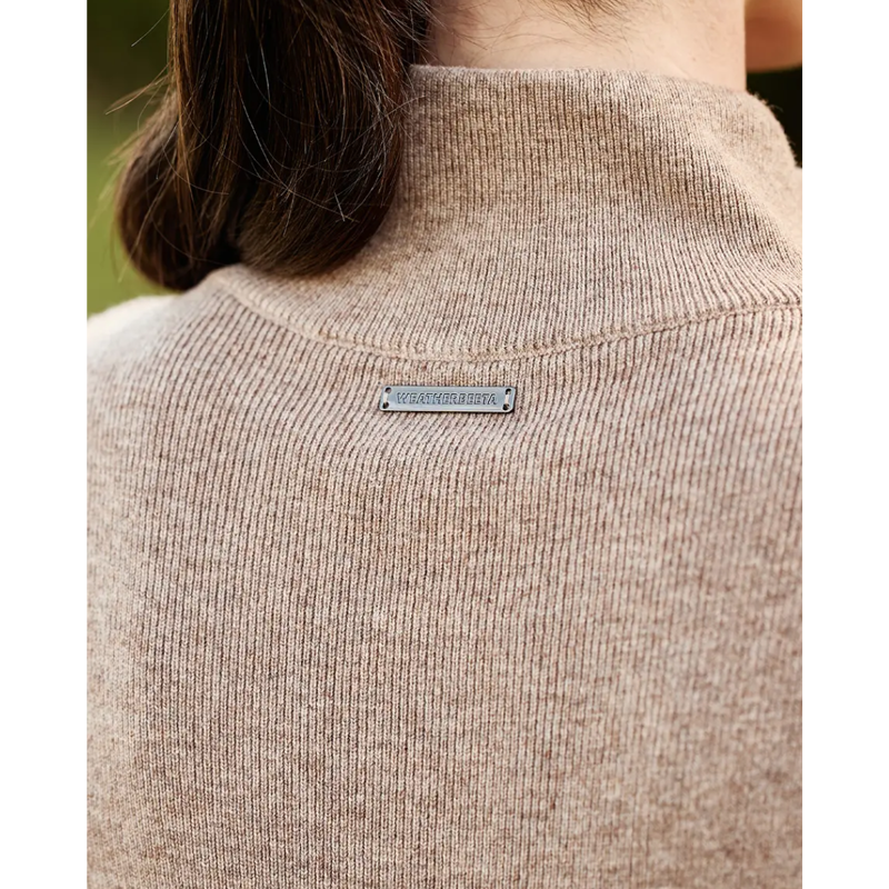 WeatherBeeta 1/2 Zip Collared Knit Pullover - Taupe Marle-4