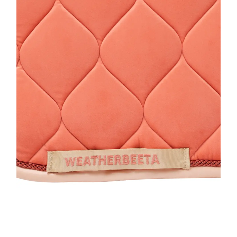 WeatherBeeta Velvet Dressage Saddlepad - Coral-4