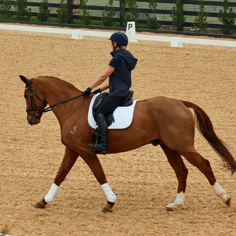 WeatherBeeta Softshell Pro Grip Dressage Saddlepad - White-5