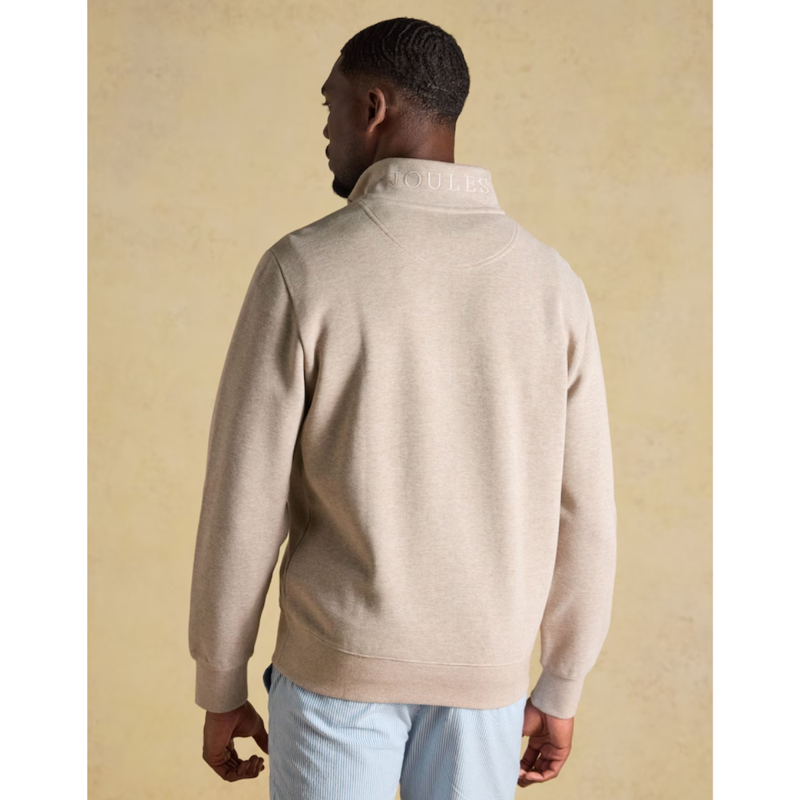 Joules Men's Alistair Quarter Zip Sweatshirt - Oatmeal-4