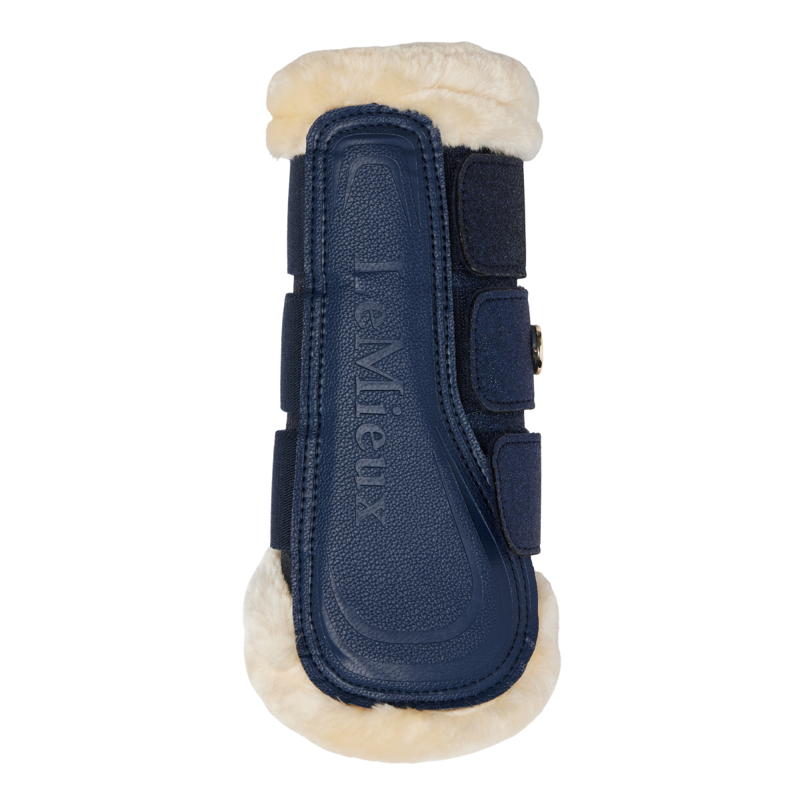 LeMieux Lustre Fleece Edged Brushing Boots - Sapphire-3