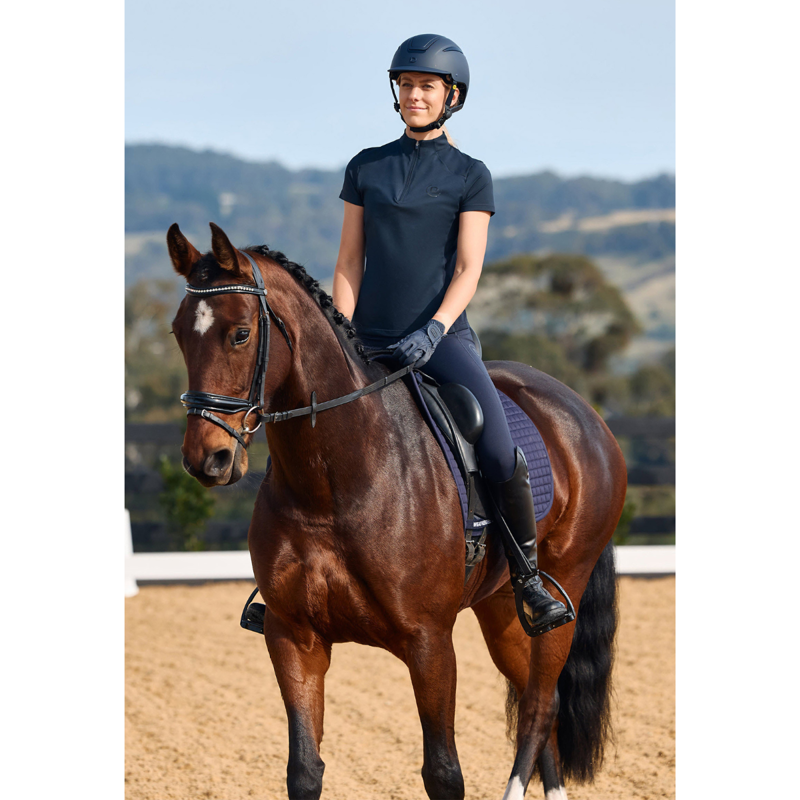 Dublin Padded Comfort Crown Patent Flash Bridle - Black-4