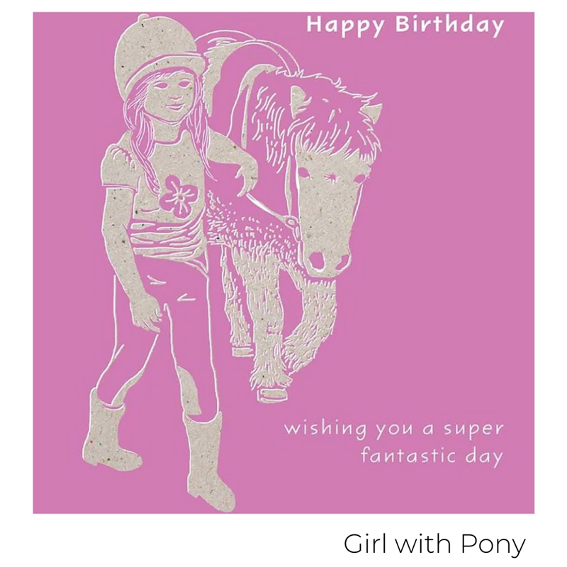 Deckled Edge Colour Block Pony Card-5