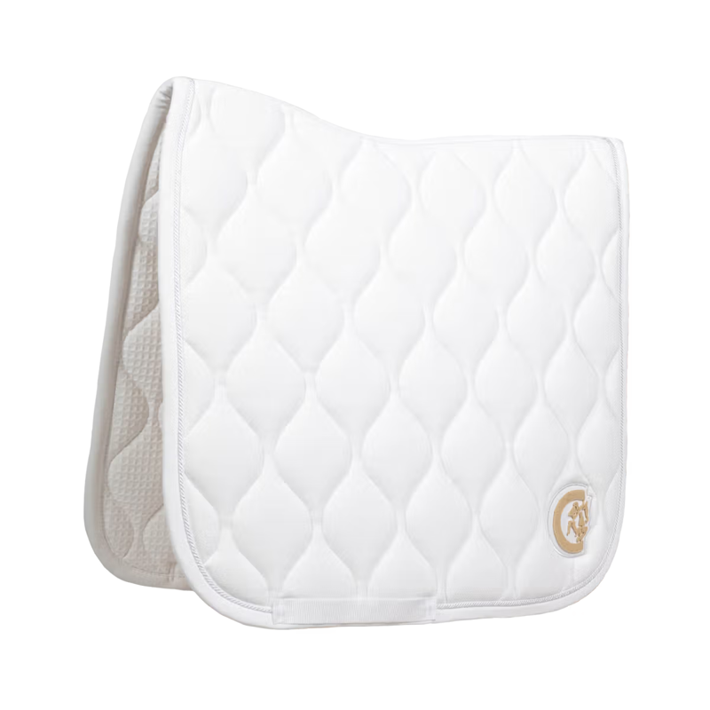 Kentucky Wave 3D Logo Dressage Saddlepad Full - White-4