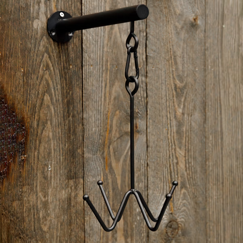 Grooming Deluxe Bridle Hook 4 Prong with Wall Attachment-4