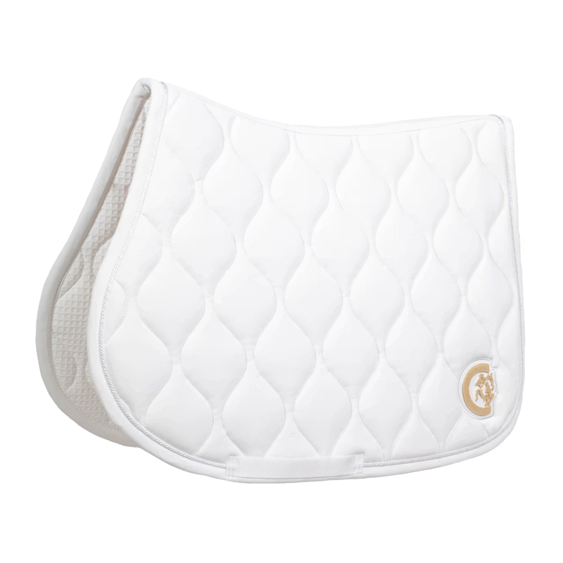 Kentucky Wave 3D Logo Show Jumping Saddlepad Full - White-4