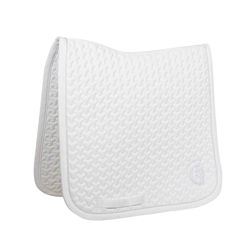 Kentucky Plaited 3D Logo Dressage Saddlepad Full - White-4