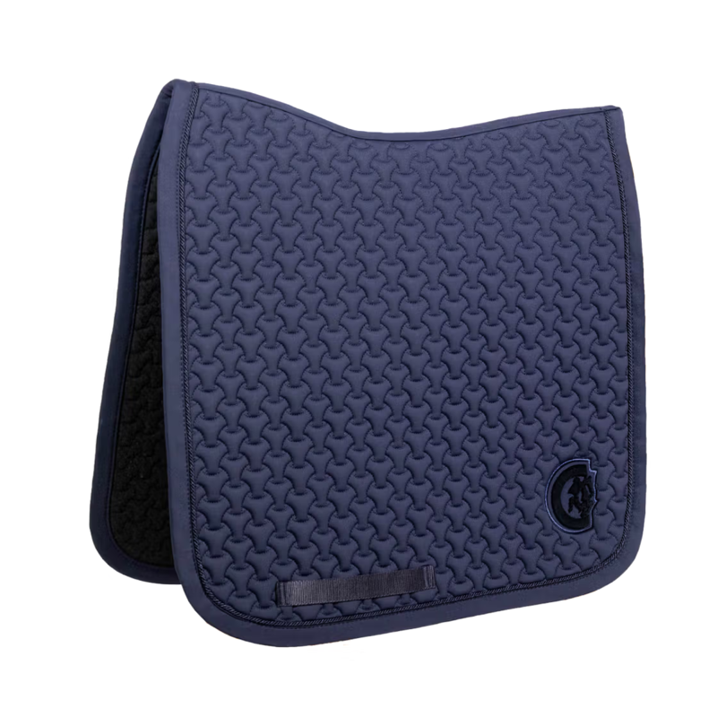 Kentucky Plaited 3D Logo Dressage Saddlepad Full - Navy-4