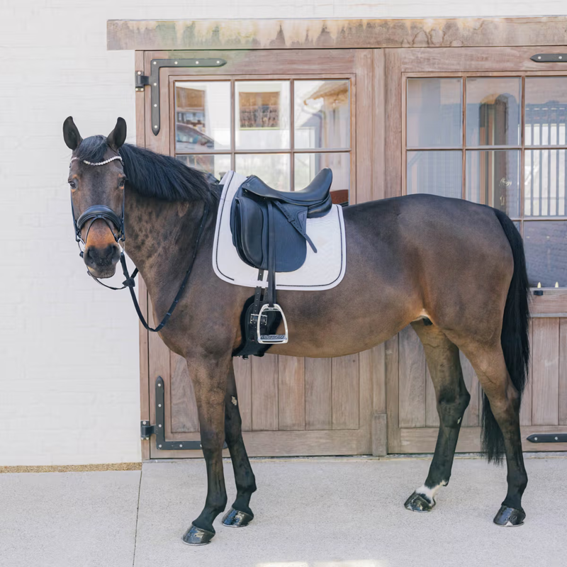 Kentucky Dressage Saddlepad with Metal Chain Full - White-4