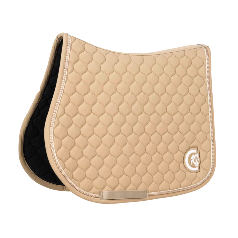 Kentucky Onion Quilt 3D Logo Jumping Saddlepad Full - Beige-4